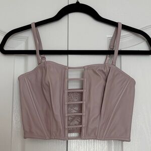 NWOT Women’s Pleather Crop Bustier